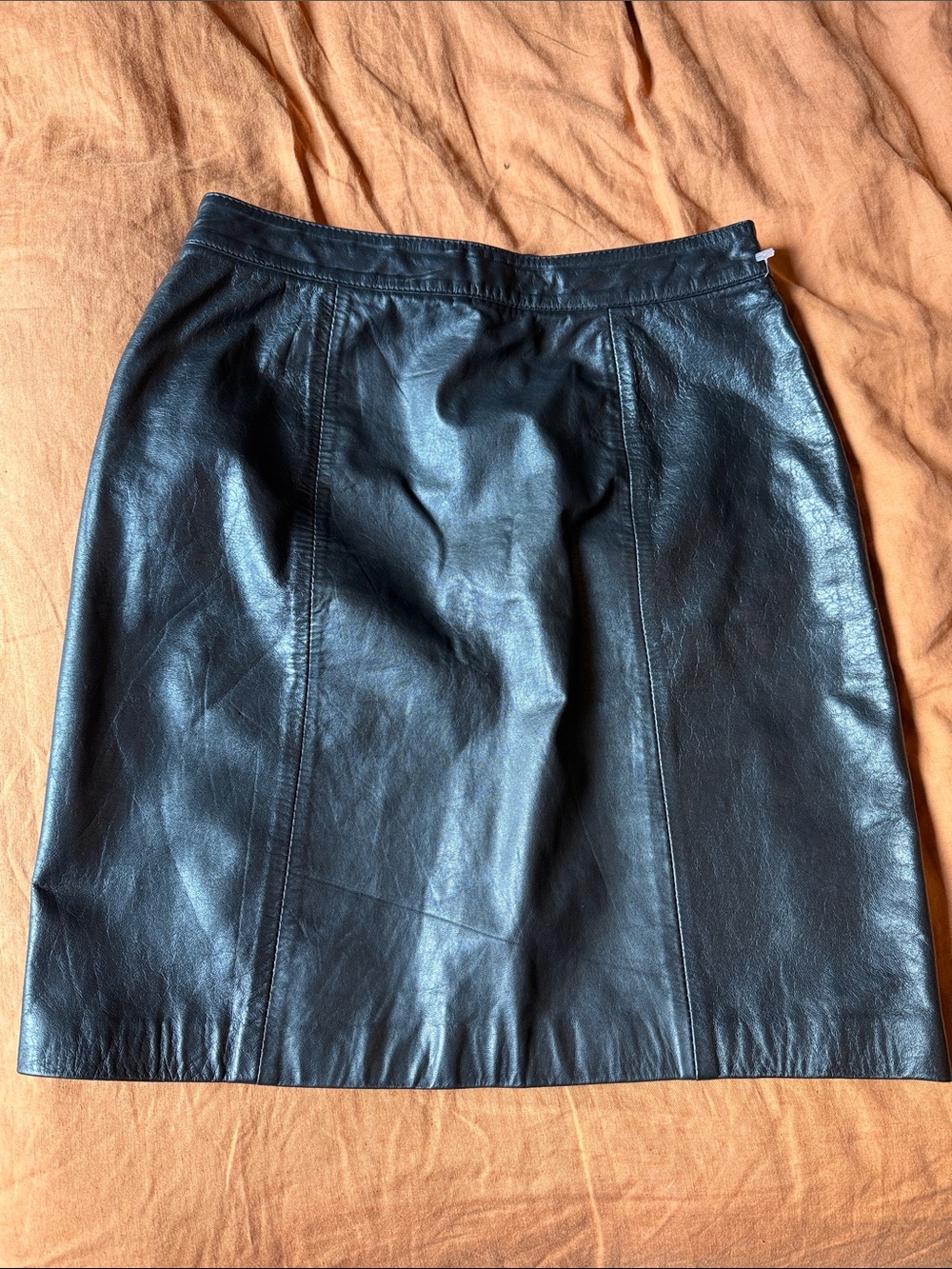 Vintage Black Leather skirt